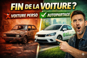 Illustration : fin de la voiture personnelle — mobilité du futur et alternatives au véhicule individuel