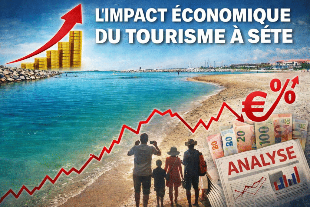 Plage de Sète avec analyse de l’impact économique lié à la fermeture des douches publiques et à la consommation locale