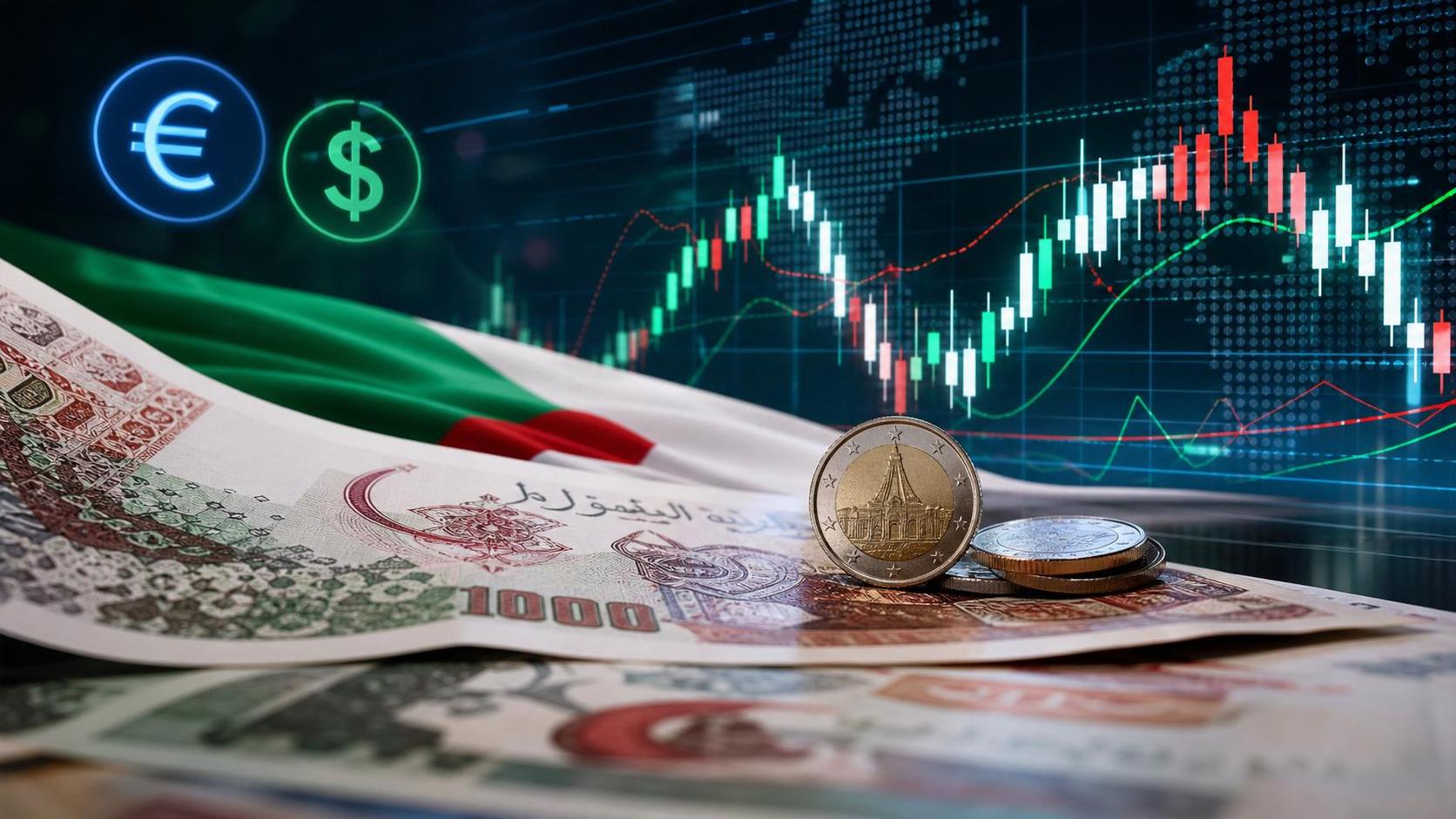 Taux dinar algérien euro et dollar — jeudi 18 juin 2026 : marché officiel et marché noir