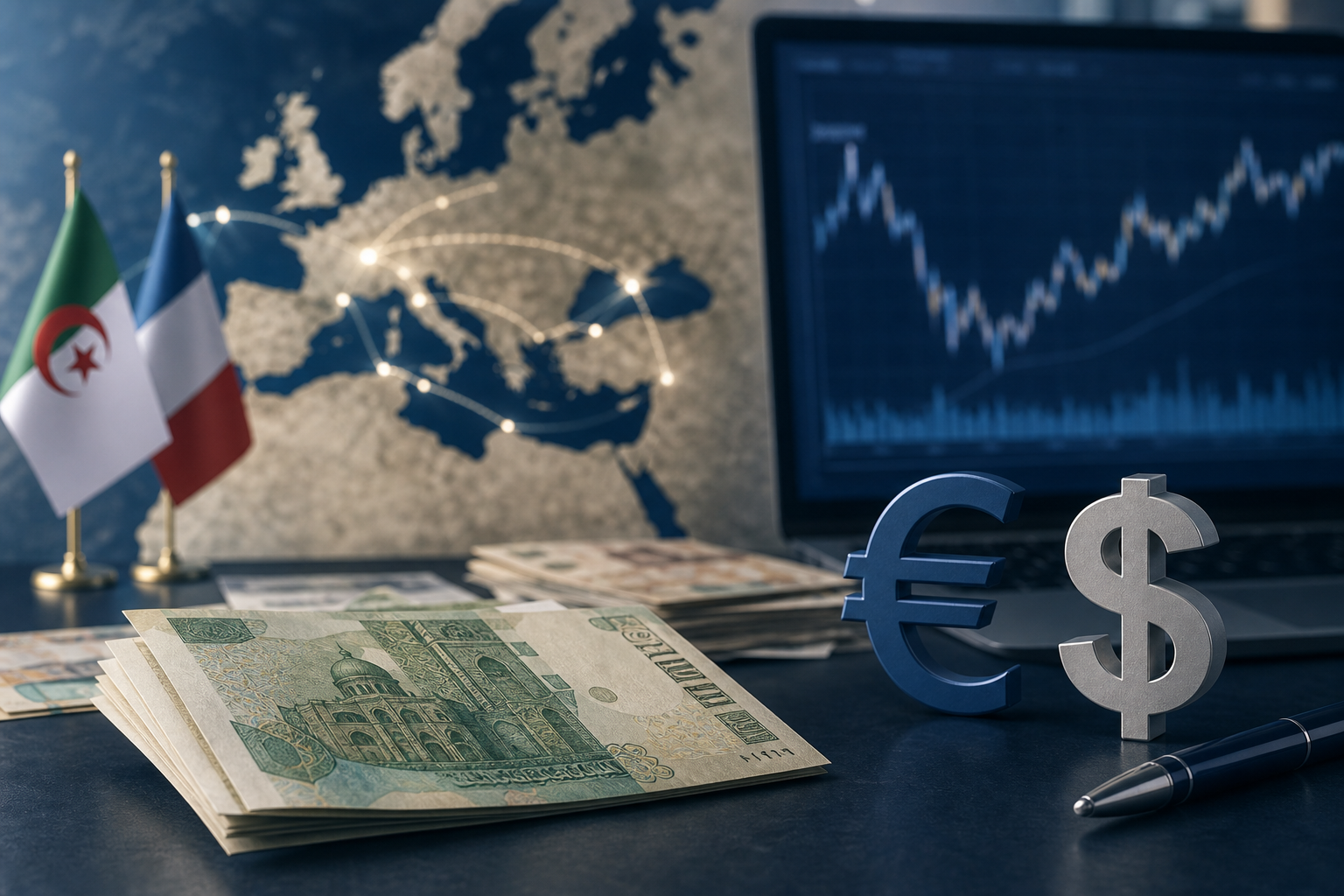 Taux dinar algérien euro et dollar — vendredi 12 juin 2026 : marché officiel et marché noir