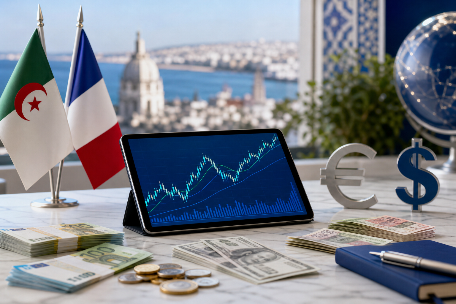 Taux dinar algérien euro et dollar — lundi 13 avril 2026 : marché officiel et marché noir