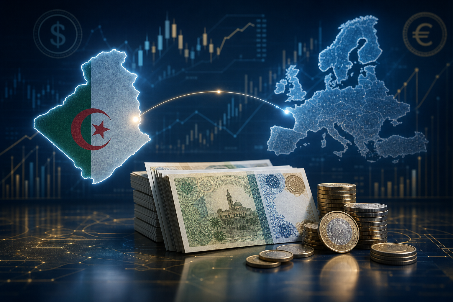 Taux dinar algérien euro et dollar — samedi 13 juin 2026 : marché officiel et marché noir
