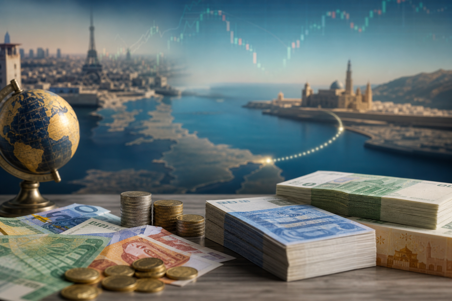 Taux dinar algérien euro et dollar — dimanche 14 juin 2026 : marché officiel et marché noir