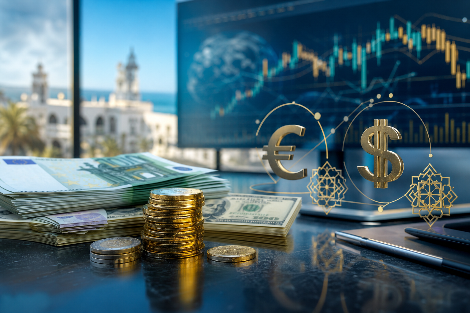 Taux dinar algérien euro et dollar — jeudi 16 avril 2026 : marché officiel et marché noir