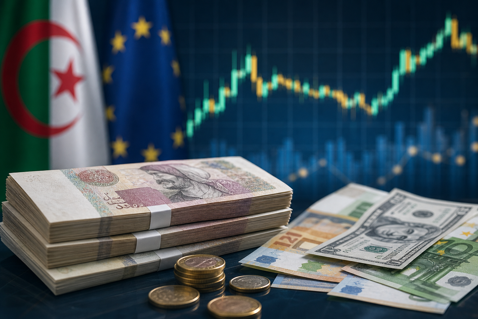 Taux dinar algérien euro et dollar — mardi 16 juin 2026 : marché officiel et marché noir