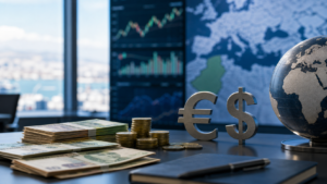 Taux du dinar algérien face à l’euro et au dollar, illustration économique Entre2rives du 23 avril 2026