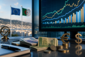 Taux du dinar algérien face à l’euro et au dollar le 25 juin 2026 avec graphique de change