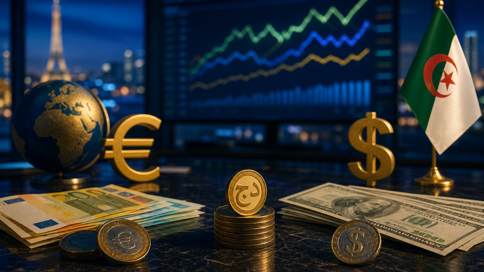 Taux dinar algérien euro et dollar — mercredi 3 juin 2026 : marché officiel et marché noir