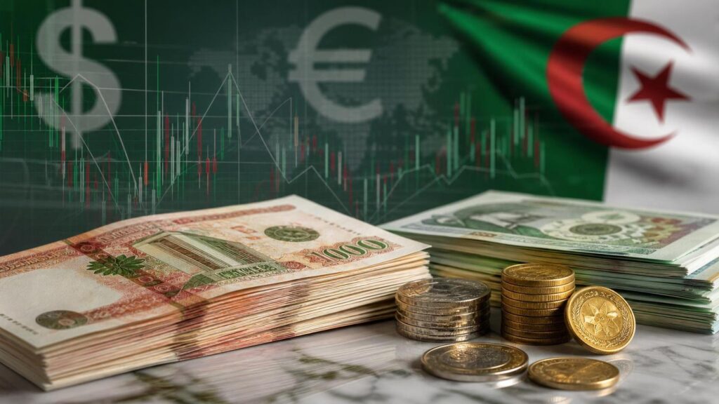 Taux du dinar algérien face à l’euro et au dollar au marché officiel et parallèle