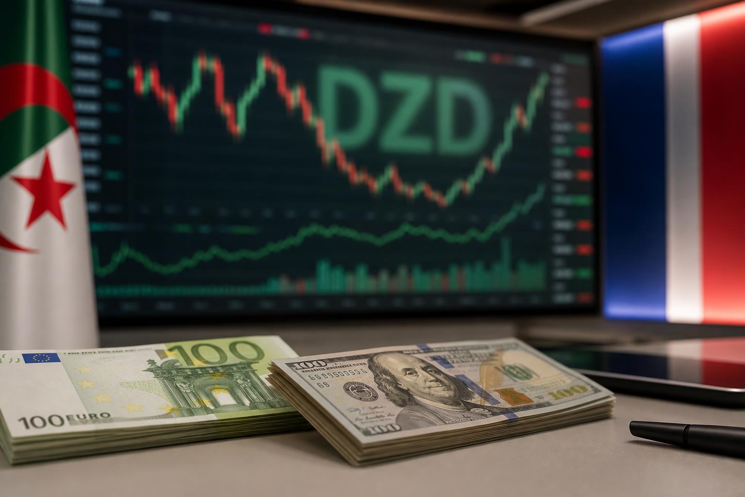 Taux dinar algérien euro et dollar — dimanche 19 juillet 2026 : marché officiel et marché noir