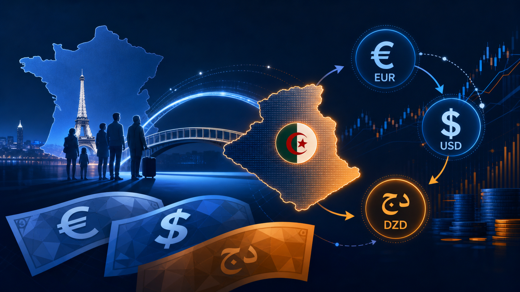 Taux dinar algérien euro et dollar — vendredi 3 juillet 2026 : marché officiel et marché noir