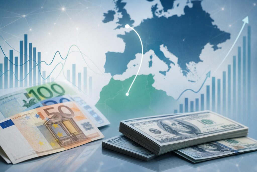 Taux de change du dinar algérien face à l’euro et au dollar, marché officiel et parallèle