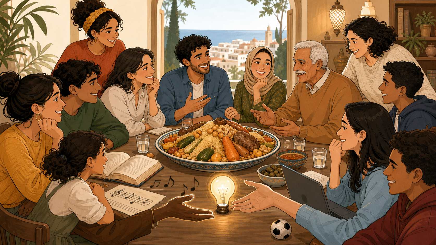 Le couscous des idées — caricature Entre2rives France-Maghreb