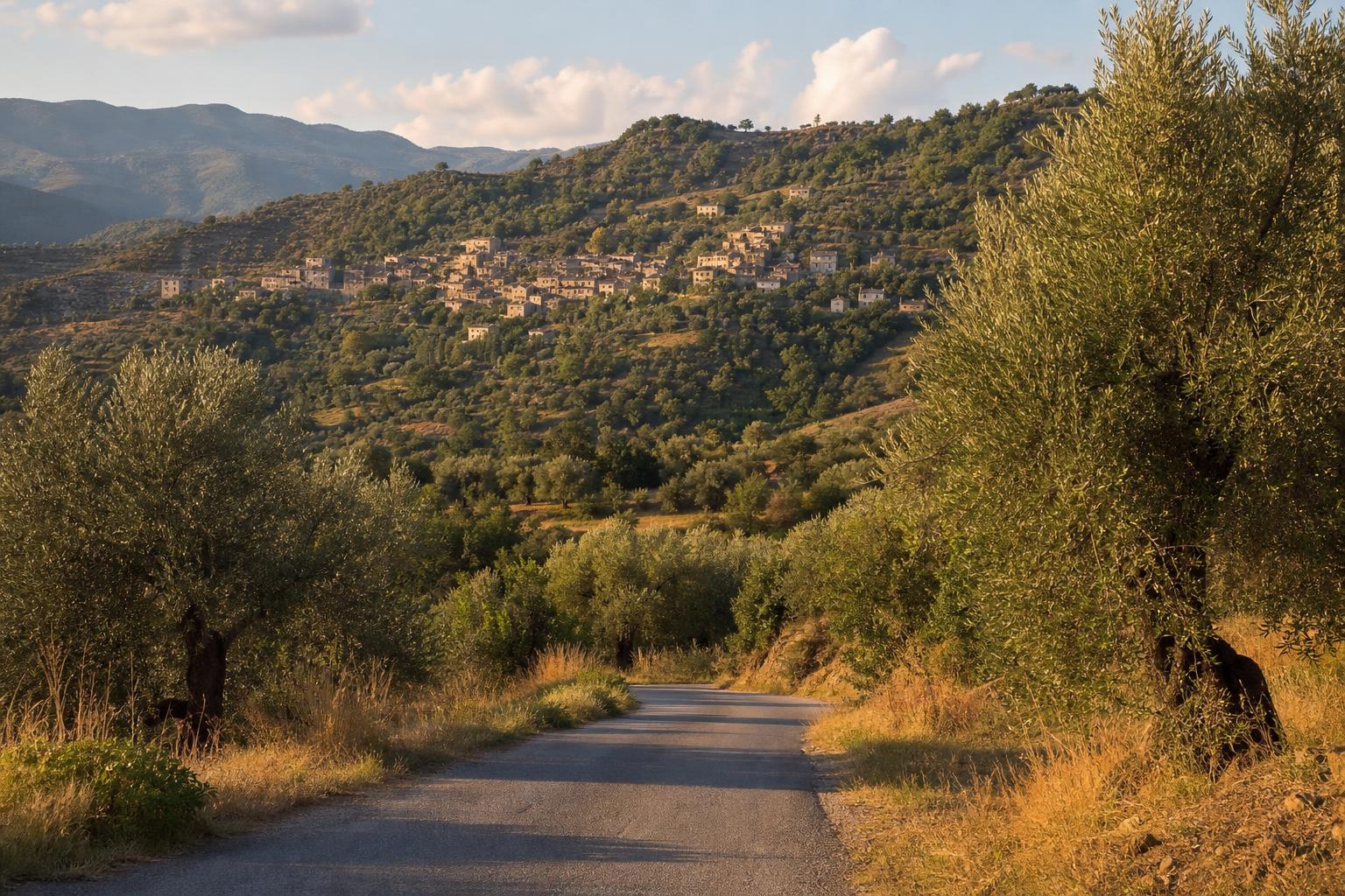 Vallée de la Soummam près de Béjaïa, entre villages et montagnes