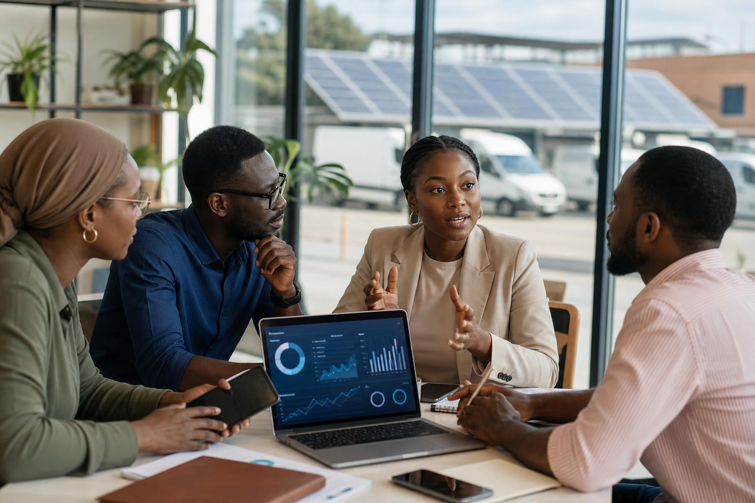 PME africaines utilisant des outils numériques et logistiques pour développer leur activité