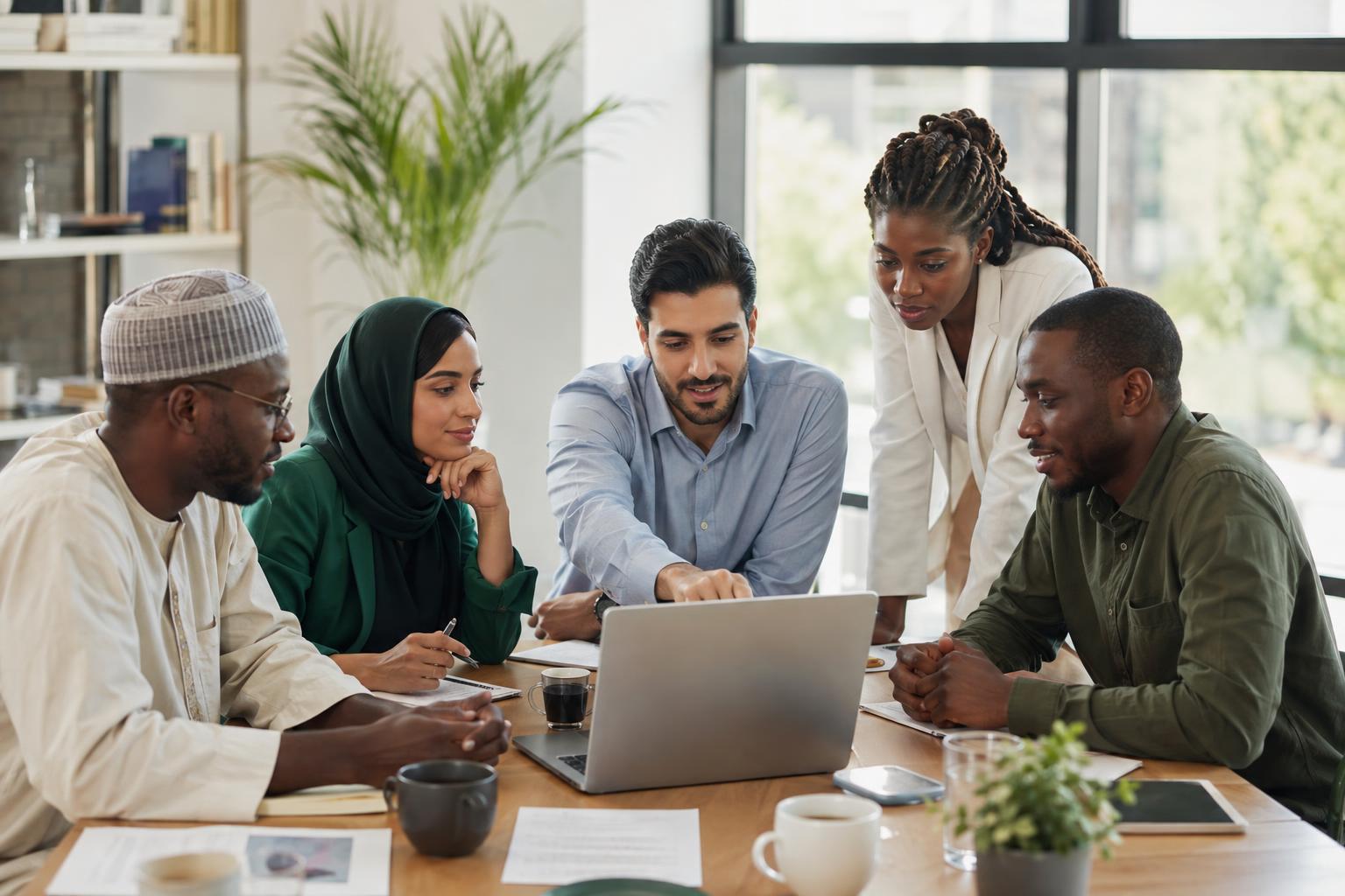 Entrepreneurs de la diaspora préparant un projet économique entre France, Algérie et Afrique