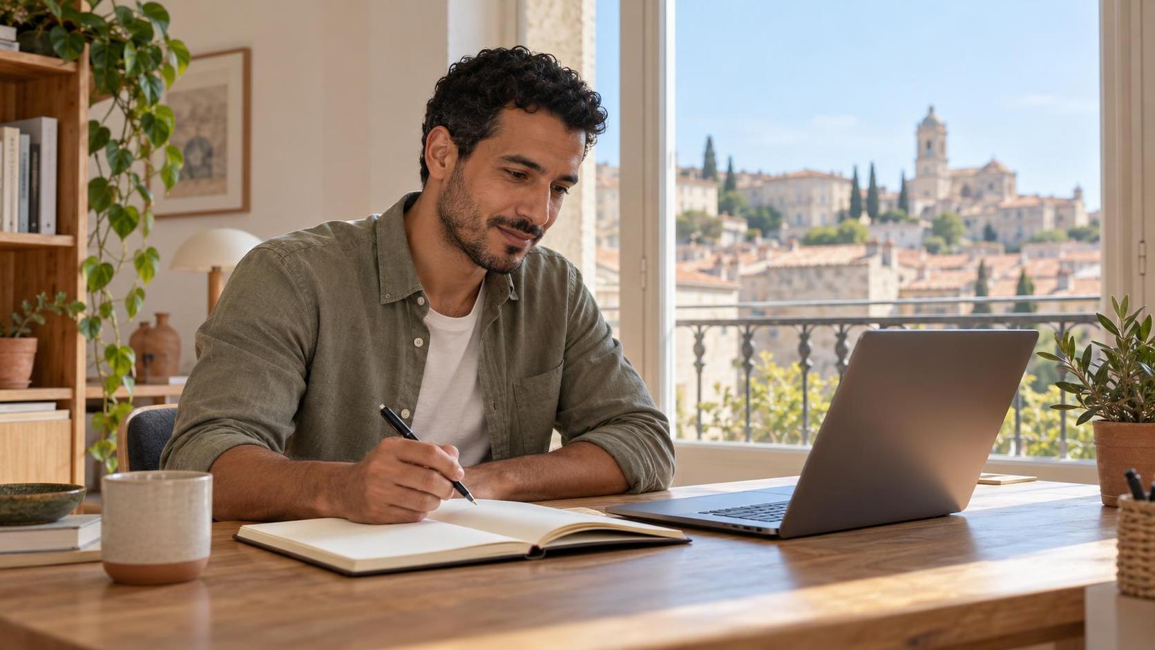 Entrepreneuse préparant son budget de lancement à un bureau