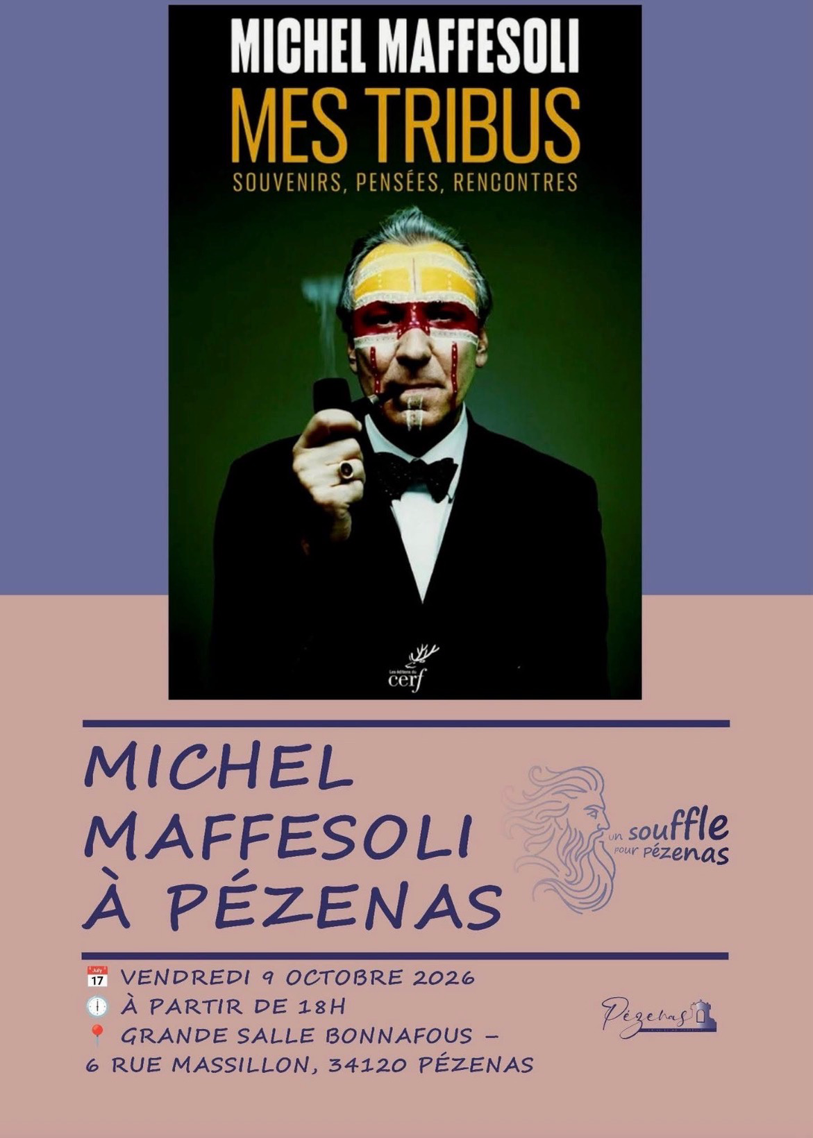 Michel Maffesoli à Pézenas le 9 octobre : une rencontre autour de « Mes tribus »